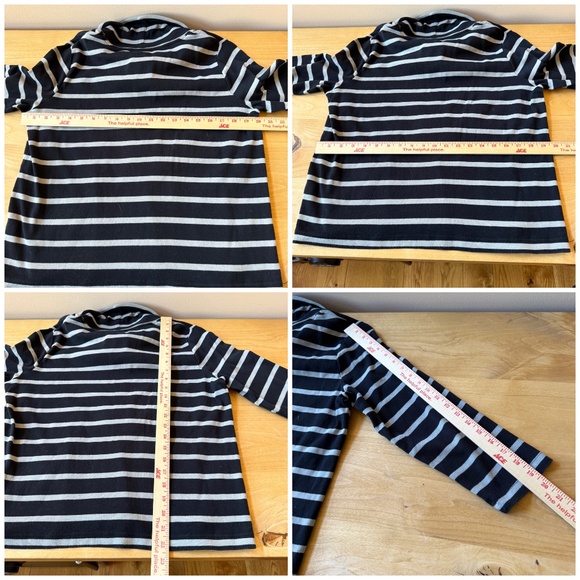 KOMIL LUCCA TOP STRIPED COTTON FRONT POCKETS BREATHABLE CASUAL WEEKEND WEAR M - Picture 11 of 11